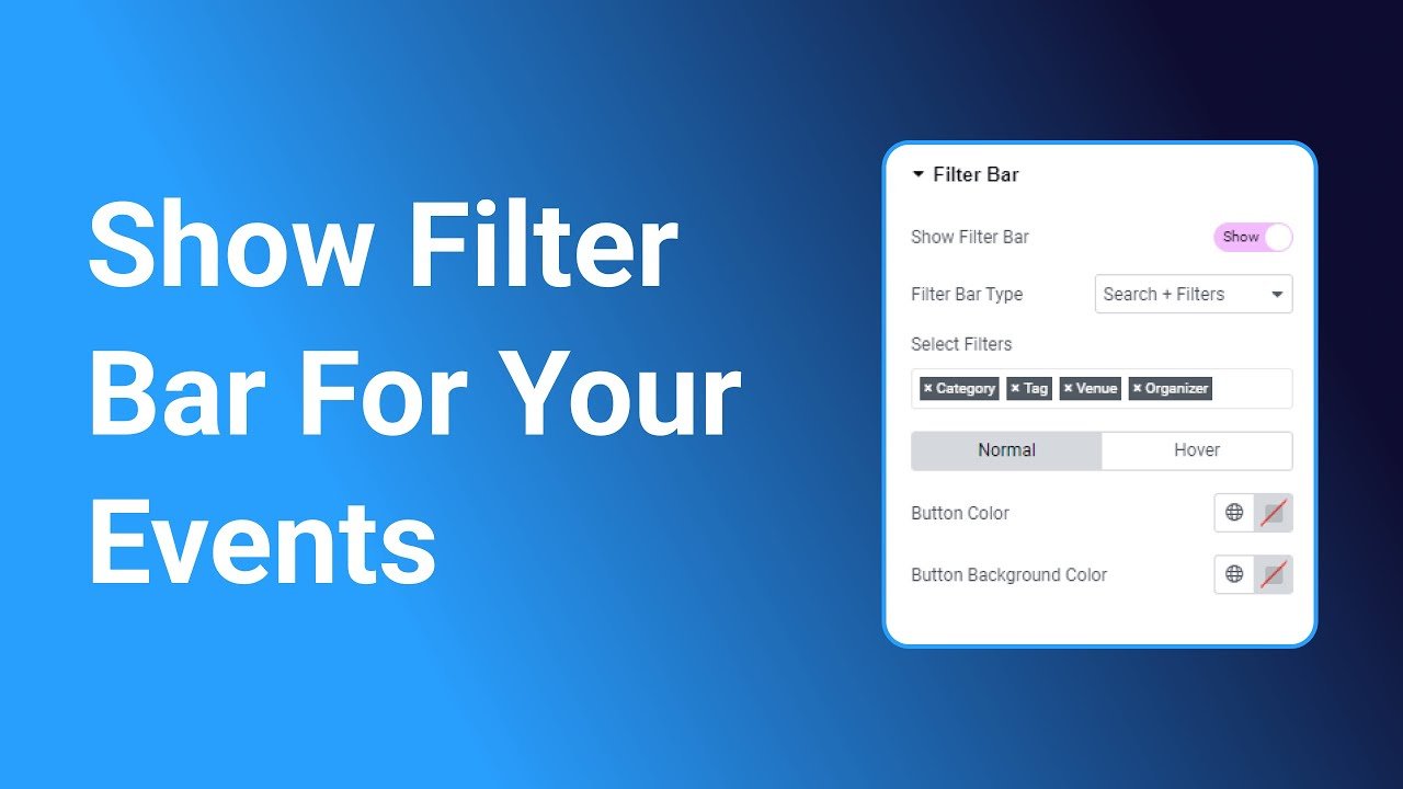 Filter and Search Events using the Events Widget Pro Plugin