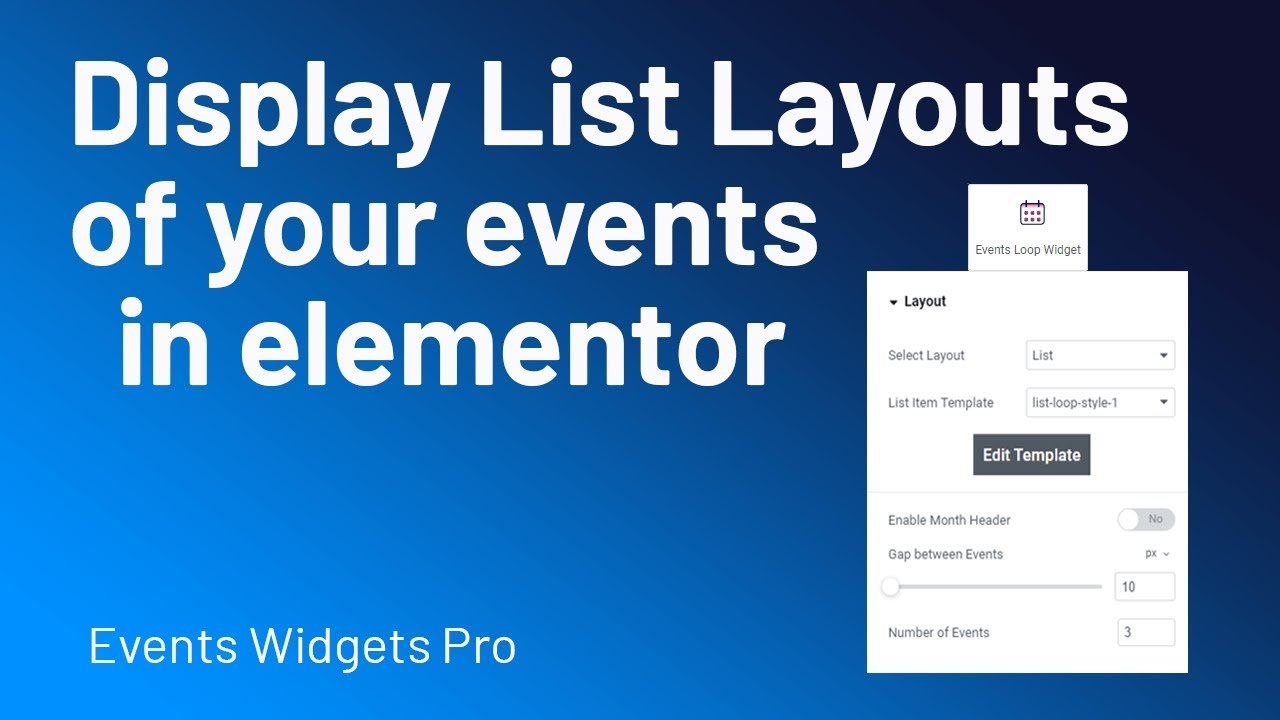 Event Layouts -  List Layout || Events Widgets Pro for Elementor & The Event Calendar