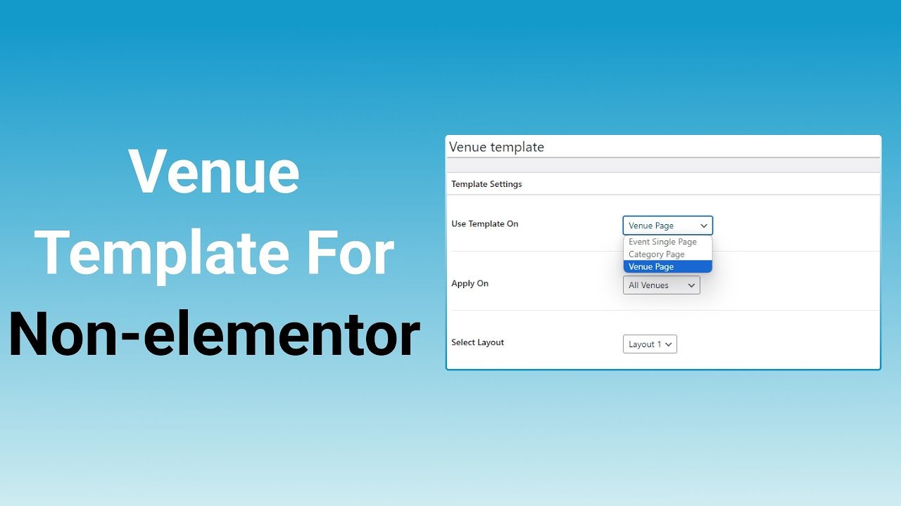 Non-elementor based venue templates || Event Single Page Builder Pro For The Events Calendar
