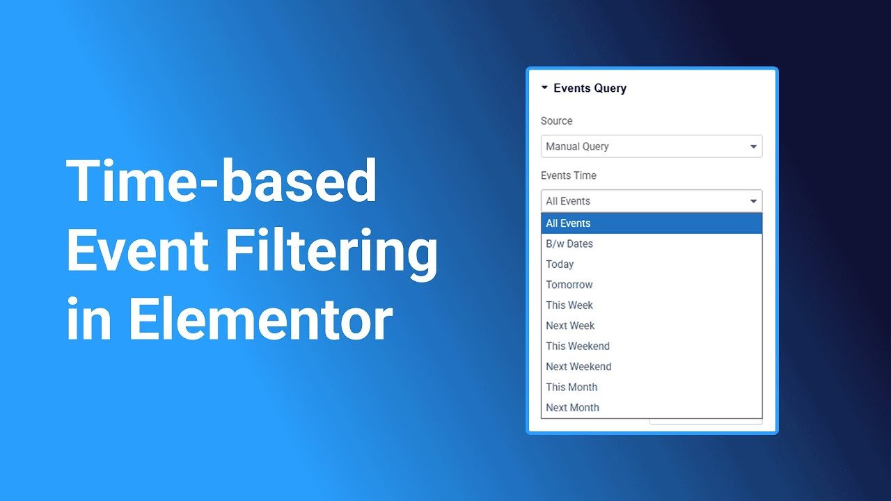 How to Display Time-based Events inside Elementor?