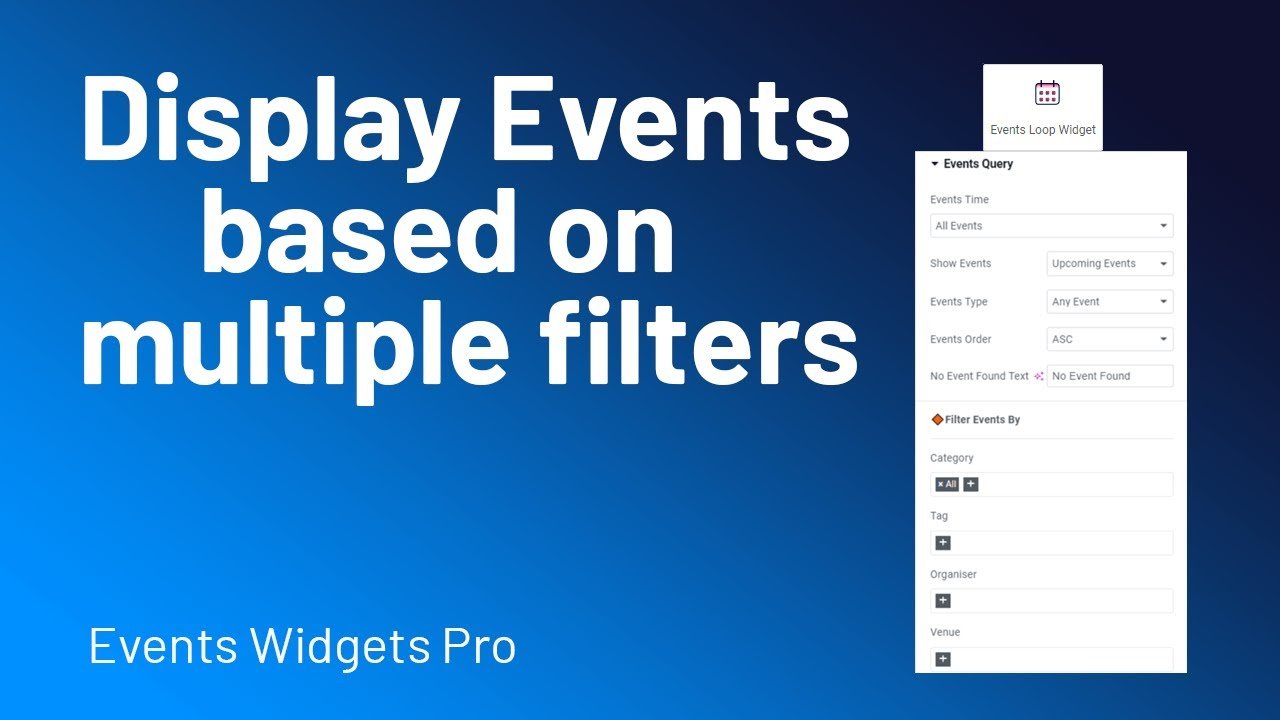 Events Query Section || Events Widgets Pro for Elementor & The Event Calendar