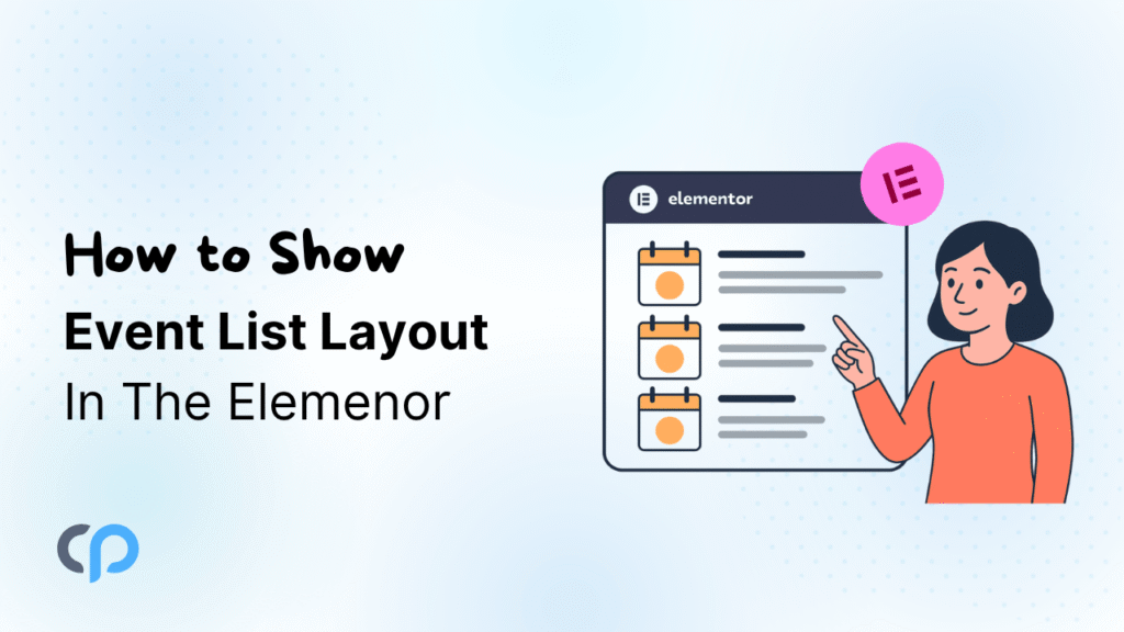 How to show events list layout in the Elementor