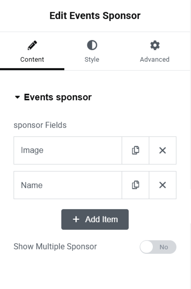 event speaker setting